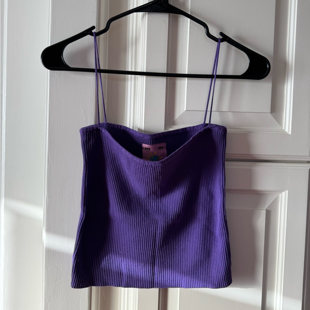 UNIF ribbed purple cami